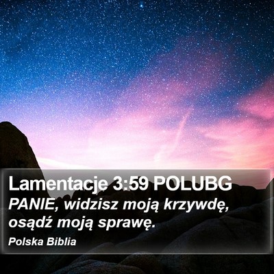 Lamentacje 3:59 POLUBG Bible Verse Image