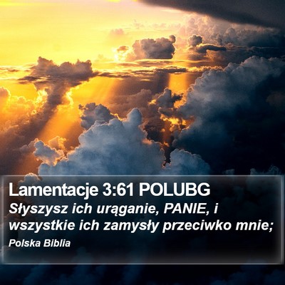 Lamentacje 3:61 POLUBG Bible Verse Image