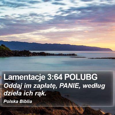 Lamentacje 3:64 POLUBG Bible Verse Image