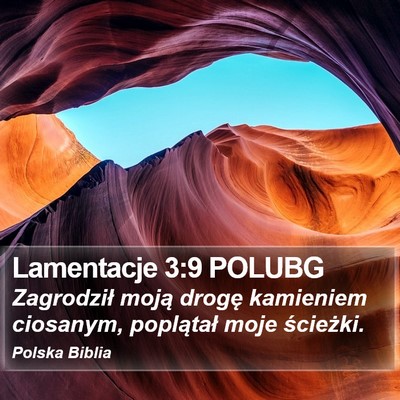 Lamentacje 3:9 POLUBG Bible Verse Image