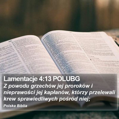 Lamentacje 4:13 POLUBG Bible Verse Image