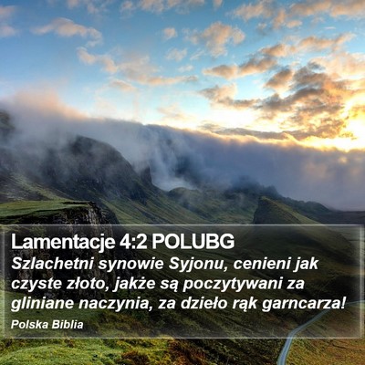 Lamentacje 4:2 POLUBG Bible Verse Image