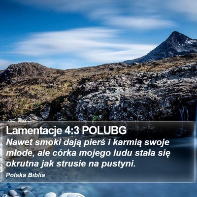 Lamentacje 4:3 POLUBG Bible Verse Image