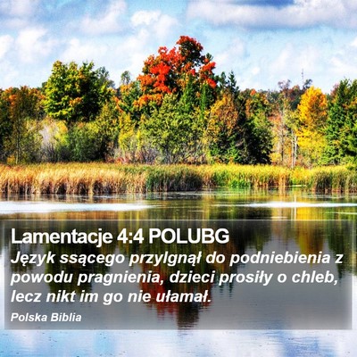 Lamentacje 4:4 POLUBG Bible Verse Image