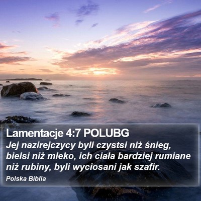 Lamentacje 4:7 POLUBG Bible Verse Image