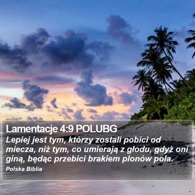 Lamentacje 4:9 POLUBG Bible Verse Image