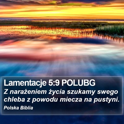 Lamentacje 5:9 POLUBG Bible Verse Image