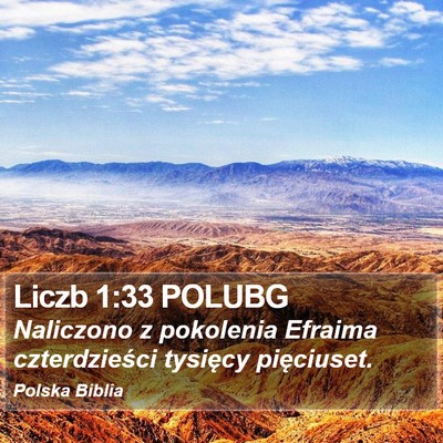 Liczb 1:33 POLUBG Bible Verse Image