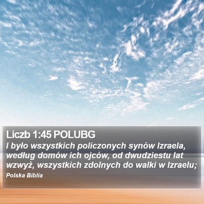 Liczb 1:45 POLUBG Bible Verse Image