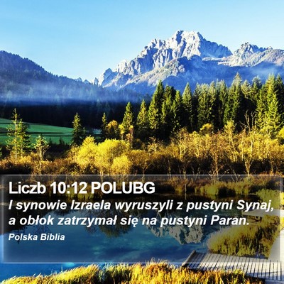 Liczb 10:12 POLUBG Bible Verse Image