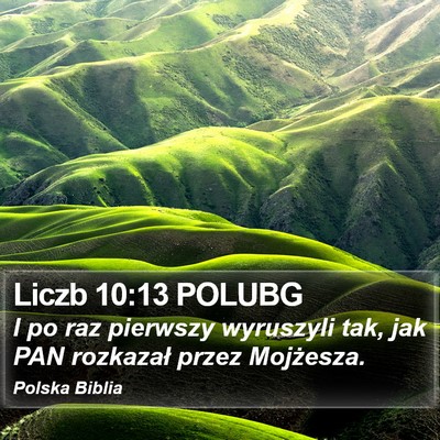 Liczb 10:13 POLUBG Bible Verse Image