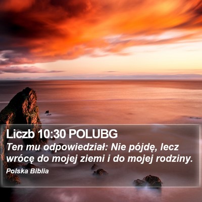 Liczb 10:30 POLUBG Bible Verse Image