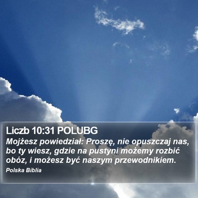 Liczb 10:31 POLUBG Bible Verse Image