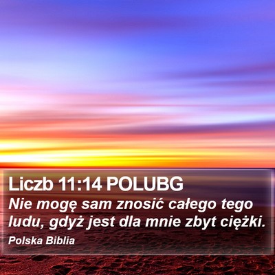 Liczb 11:14 POLUBG Bible Verse Image
