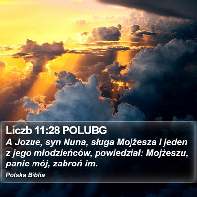 Liczb 11:28 POLUBG Bible Verse Image