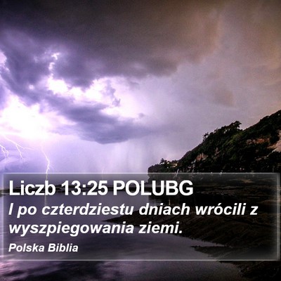 Liczb 13:25 POLUBG Bible Verse Image