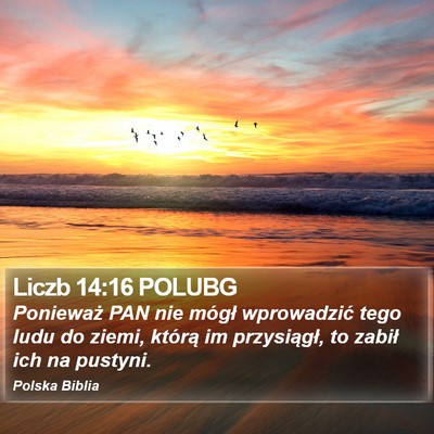 Liczb 14:16 POLUBG Bible Verse Image
