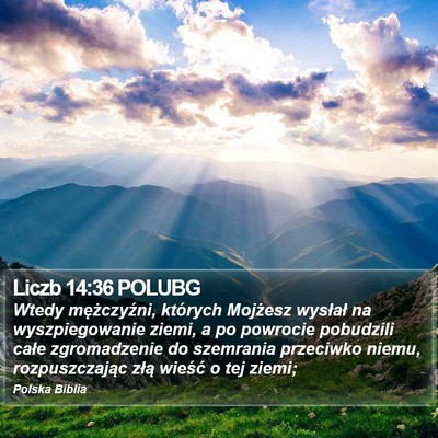 Liczb 14:36 POLUBG Bible Verse Image