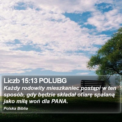 Liczb 15:13 POLUBG Bible Verse Image