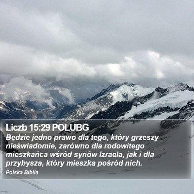 Liczb 15:29 POLUBG Bible Verse Image