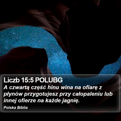 Liczb 15:5 POLUBG Bible Verse Image