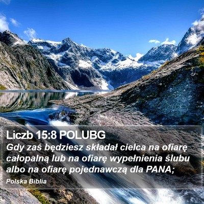 Liczb 15:8 POLUBG Bible Verse Image