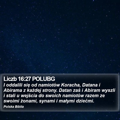 Liczb 16:27 POLUBG Bible Verse Image