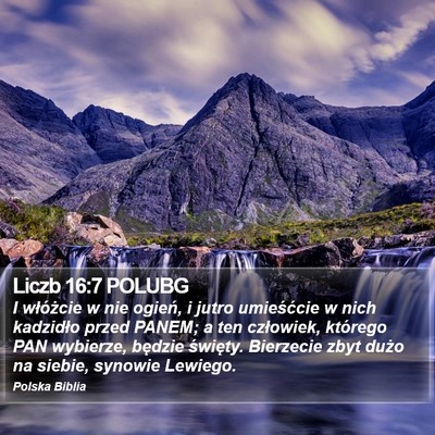 Liczb 16:7 POLUBG Bible Verse Image