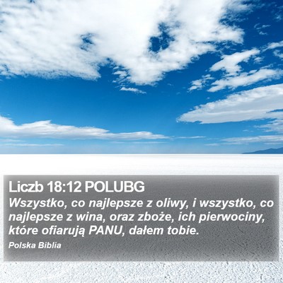Liczb 18:12 POLUBG Bible Verse Image