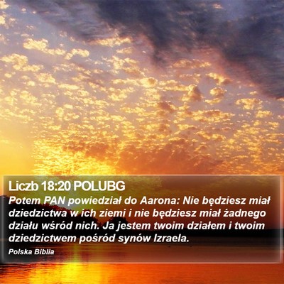Liczb 18:20 POLUBG Bible Verse Image