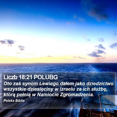 Liczb 18:21 POLUBG Bible Verse Image