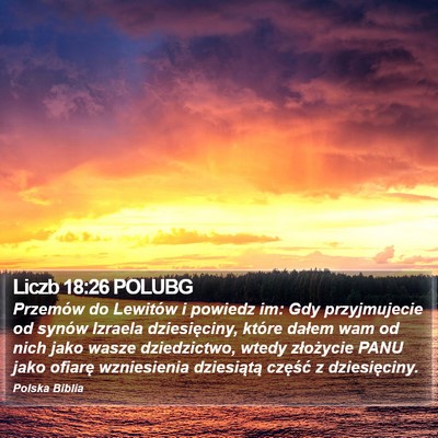 Liczb 18:26 POLUBG Bible Verse Image