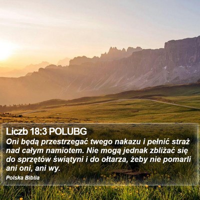 Liczb 18:3 POLUBG Bible Verse Image