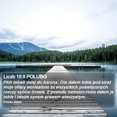 Liczb 18:8 POLUBG Bible Verse Image