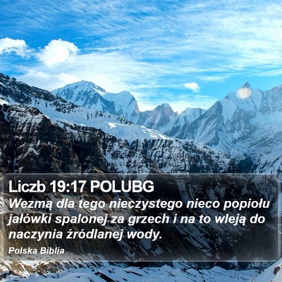Liczb 19:17 POLUBG Bible Verse Image