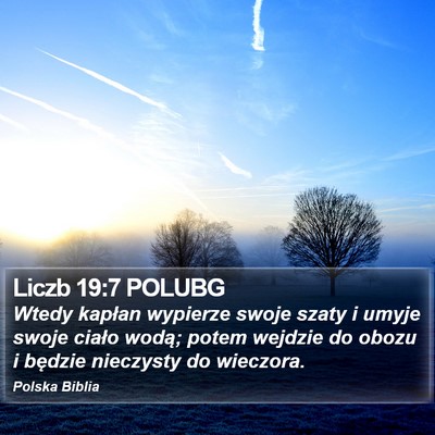 Liczb 19:7 POLUBG Bible Verse Image