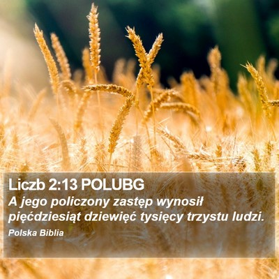 Liczb 2:13 POLUBG Bible Verse Image
