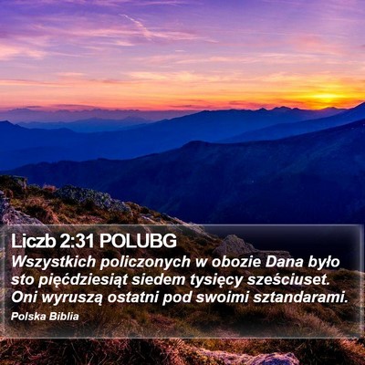 Liczb 2:31 POLUBG Bible Verse Image