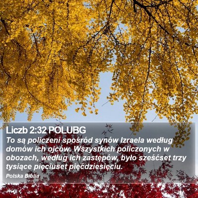 Liczb 2:32 POLUBG Bible Verse Image