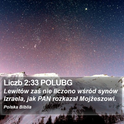 Liczb 2:33 POLUBG Bible Verse Image