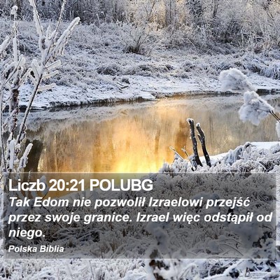 Liczb 20:21 POLUBG Bible Verse Image