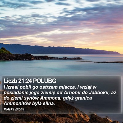 Liczb 21:24 POLUBG Bible Verse Image