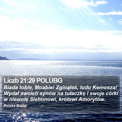 Liczb 21:29 POLUBG Bible Verse Image