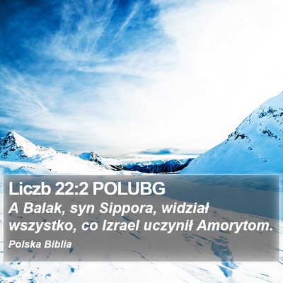 Liczb 22:2 POLUBG Bible Verse Image