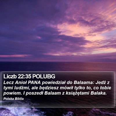 Liczb 22:35 POLUBG Bible Verse Image