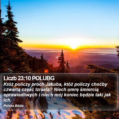 Liczb 23:10 POLUBG Bible Verse Image