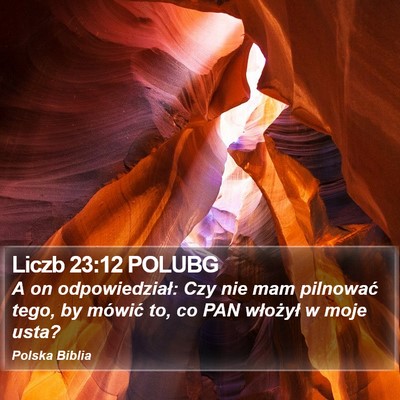 Liczb 23:12 POLUBG Bible Verse Image