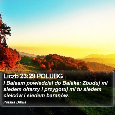 Liczb 23:29 POLUBG Bible Verse Image