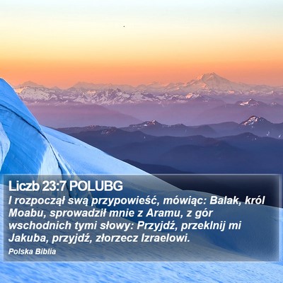 Liczb 23:7 POLUBG Bible Verse Image