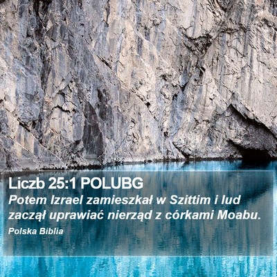 Liczb 25:1 POLUBG Bible Verse Image